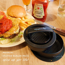 Load image into Gallery viewer, Meykers® 3-in1 Burger Press & 100 Patty Paper Set - for Stuffed Burger