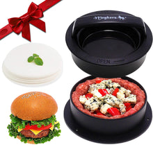 Load image into Gallery viewer, Meykers® 3-in1 Burger Press & 100 Patty Paper Set - for Stuffed Burger