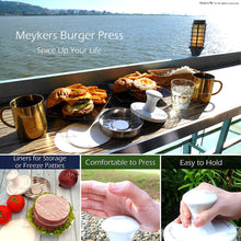 Load image into Gallery viewer, Meykers® King Size Burger Press & 100 Patty Paper Set- 5 inch