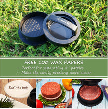 Load image into Gallery viewer, Meykers® 3-in1 Burger Press & 100 Patty Paper Set - for Stuffed Burger